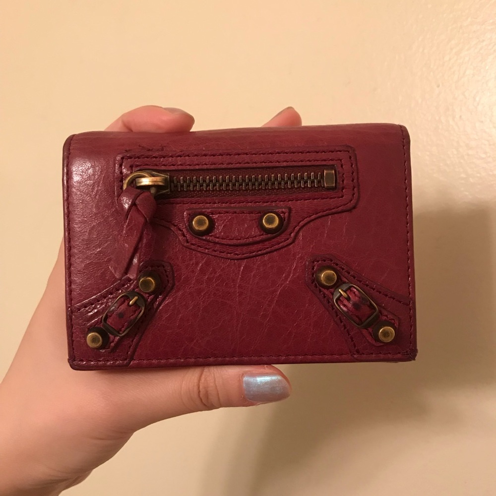 Balenciaga Cardholder Leather Arena Double